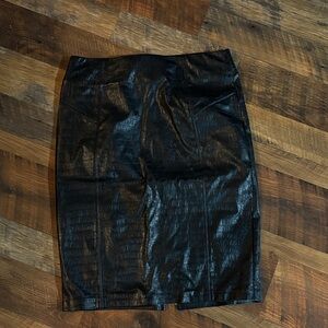 Marc New York Black Textured Pencil Skirt